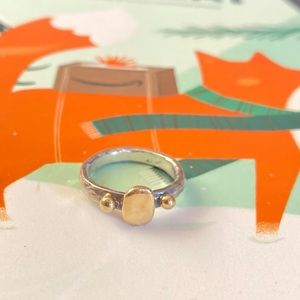 VINTAGE STERLING SILVER GOLD SIGNET RING SUNDANCE?